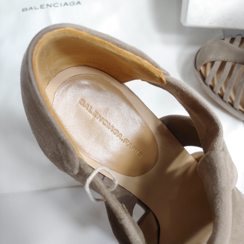 Balenciaga sandal booties beige 6.5 Brand new - Picture 6 of 11